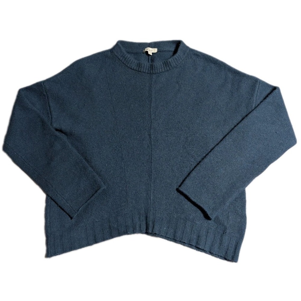 Rails Joanna Sweater Womens S Forest Blue Wool Cashmere Crewneck 8545-272-077